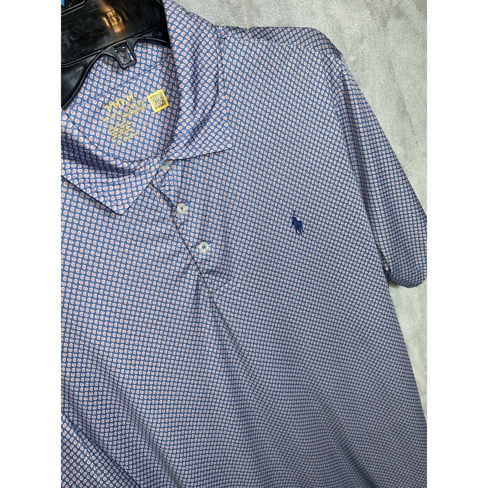 Polo Ralph Lauren Polo Shirt Men's Size L Paisley Print Stretch Performance